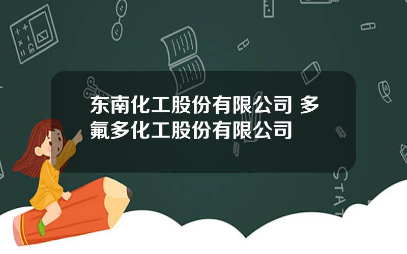 东南化工股份有限公司 多氟多化工股份有限公司